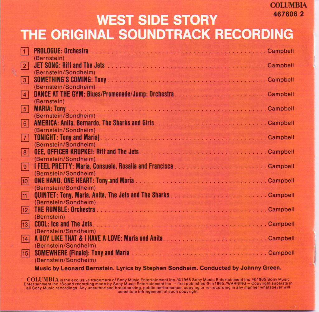 West Side Story - Soundtrack - 467606 2 – Mint Records