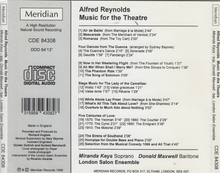 LRED REYNOLDS - MUSIC FOR THE THEATRE - London Salon Ensemble - CDE 84308