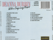 DEANNA DURBIN - 'With a Song in my Heart' - PLCD 534-