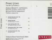 PRIMO UOMO "The Art Of Farinelli' - WH184