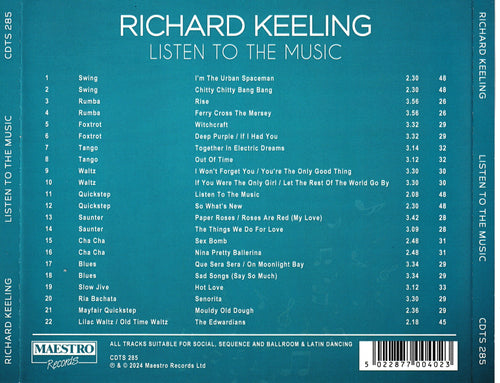 RICHARD KEELING 'Listen To The Music' CDTS 285
