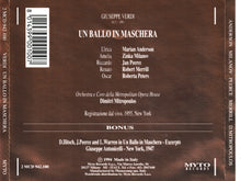 VERDI - Un Ballo In Maschera - 2MCD942.100