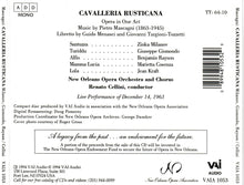 MASCAGNI - Cavalleria Rusticana - VAIA 1053