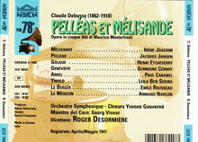 DEBUSSY - Palleas et Melisande - 2CD 78018