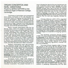 GERALD GIFFORD 'Organ Concertos & Noel Variations' CDE 84263