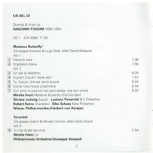 MIRELLA FRENI 'Un Bel Di' Puccini Scenes & Arias 478 0368 (2-CD Set $29.95)