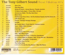 TONY GILBERT  "Those Fabulous 40's" - CDTS 188