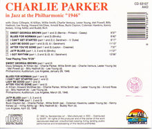 Charlie Parker in Jazz at the Philharmonic "1946" - CD 53107