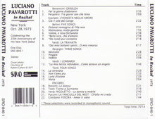 LUCIANO PAVAROTTI "In Recital" SRO 846-1