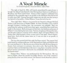 ZINKA MILANOV  'At The Met'  MET 107CD