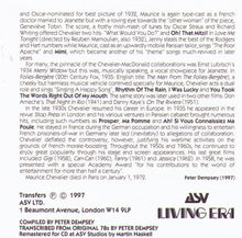 MAURICE CHEVALIER - "Louise" - CD AJA 5233