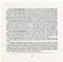 THE COLORADO CHOIR - Pro Organo CD 7030