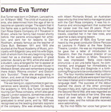 DAME EVA TURNER "Opera Arias and Songs" 7 69791 2