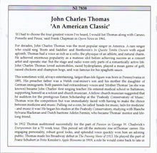 JOHN CHARLES THOMAS "An American Classic" - NI 7838