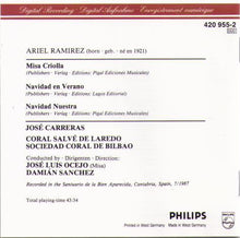 JOSE CARRERAS 'Misa Criolla' 420 955-2