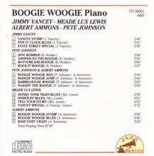BOOGIE WOOGIE Piano - CD 56001