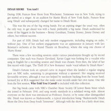 DINAH SHORE " You and I" CDHD 231