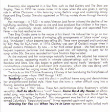 ROSEMARY CLOONEY "Tenderly" CD AJA 5460