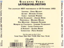 VERDI 'La Forza del Destino' CD-693 (2-CD Set)