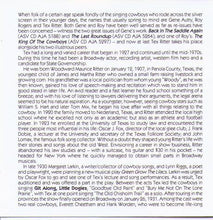 TEX RITTER 'Sing, Cowboy, Sing' CD AJA 5400