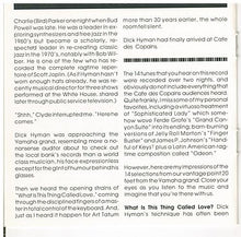 DICK HYMAN 'Live from Toronto's Cafe des Copains' - MACD 622