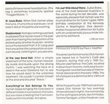 DICK HYMAN 'Live from Toronto's Cafe des Copains' - MACD 622