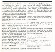 DICK HYMAN 'Live from Toronto's Cafe des Copains' - MACD 622