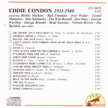 EDDIE CONDON 1933-1940 - CD 56078