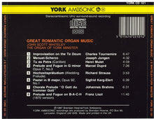 GREAT ROMANTIC ORGAN MUSIC- York CD 101
