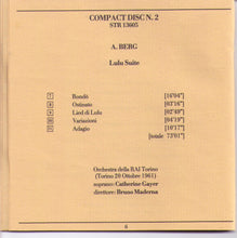 BACH / ALBAN BERG - 2CD-STR 13604-5