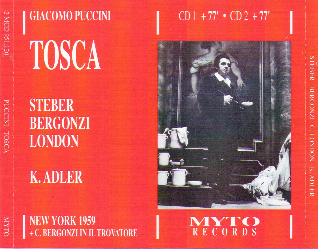 TOSCA -  Steber/ Bergonzi /London - 2MCD 951.120