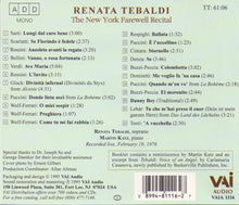 Renata Tebaldi - The New York Farewell Recital - VAIA 1116
