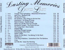 DAVID LAST 'Lasting Memories' CDTS 062