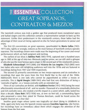 GREAT SOPRANOS; CONTRALTOS & MEZZOS - AVC 892 - 2-cd Set