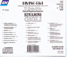 BENIAMINO GIGLI - O Sole Mio - CD AJA 5122